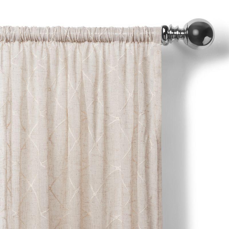 Taylor Rod Pocket Kitchen Tier Window Curtain Set of 2 - Linen - Elrene Home Fashions