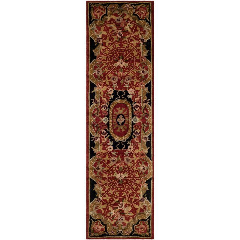 Classic CL304 Hand Tufted Runner Rug - Burgundy/Black - 2'3"x10' - Safavieh.