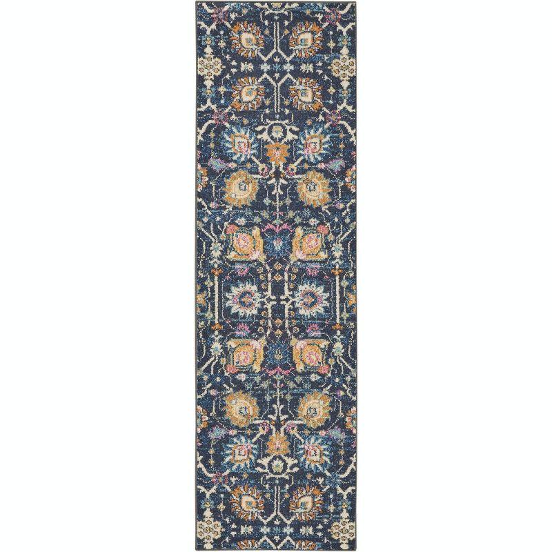 Nourison Passion Bohemian Indoor Rug Navy 2'2" x 7'6"