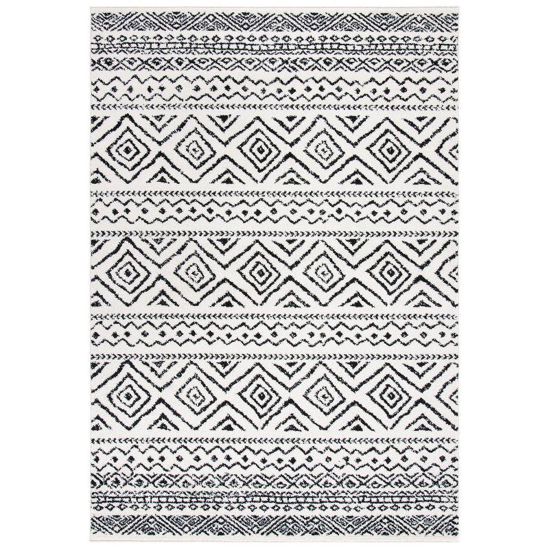 Tulum TUL267 Power Loomed Indoor Area Rug - Ivory/Black - 12'x15' - Safavieh