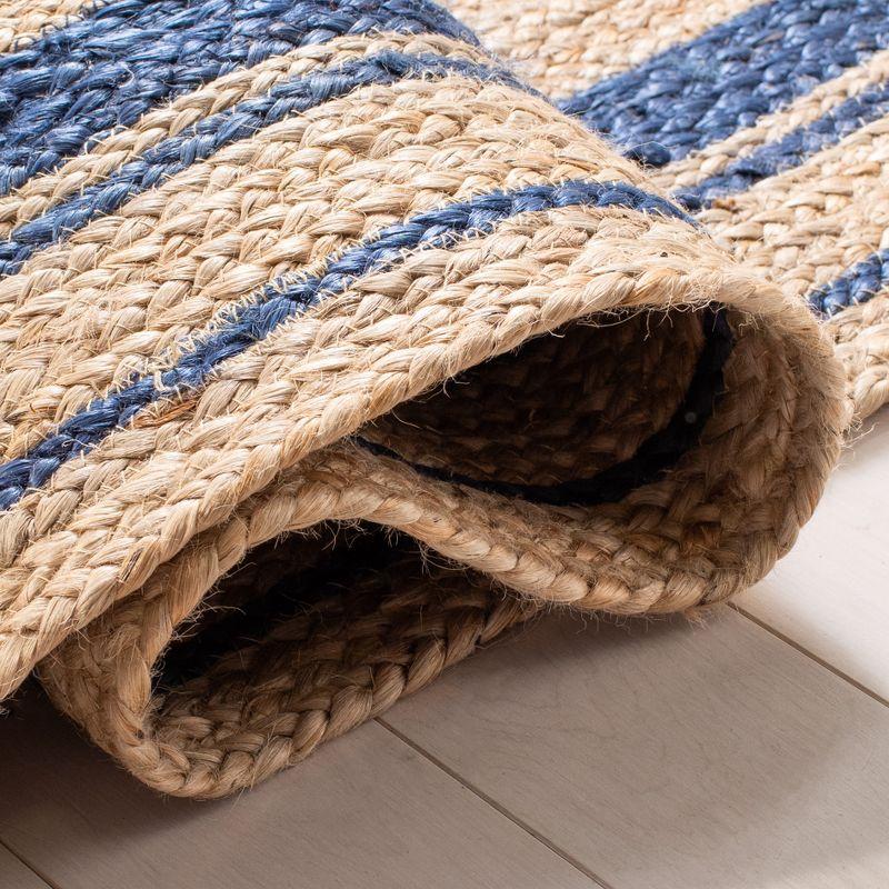 Natural Fiber NF109 Hand Woven Indoor Area Rug - Navy/Natural - 4'x6' - Safavieh
