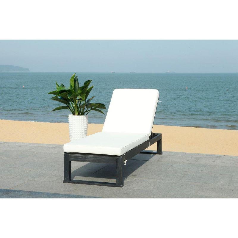 Contemporary Black & Beige Hanging Chaise Lounger with Cushions