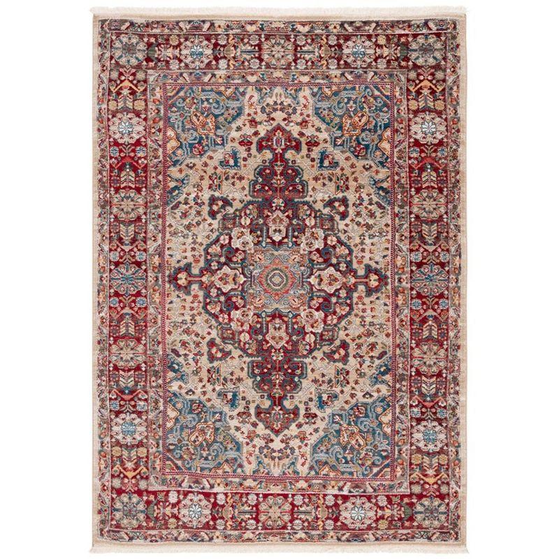 Kashan KSN305 Power Loomed Accent Rug - Ivory/Red - 2'6"x4' - Safavieh.
