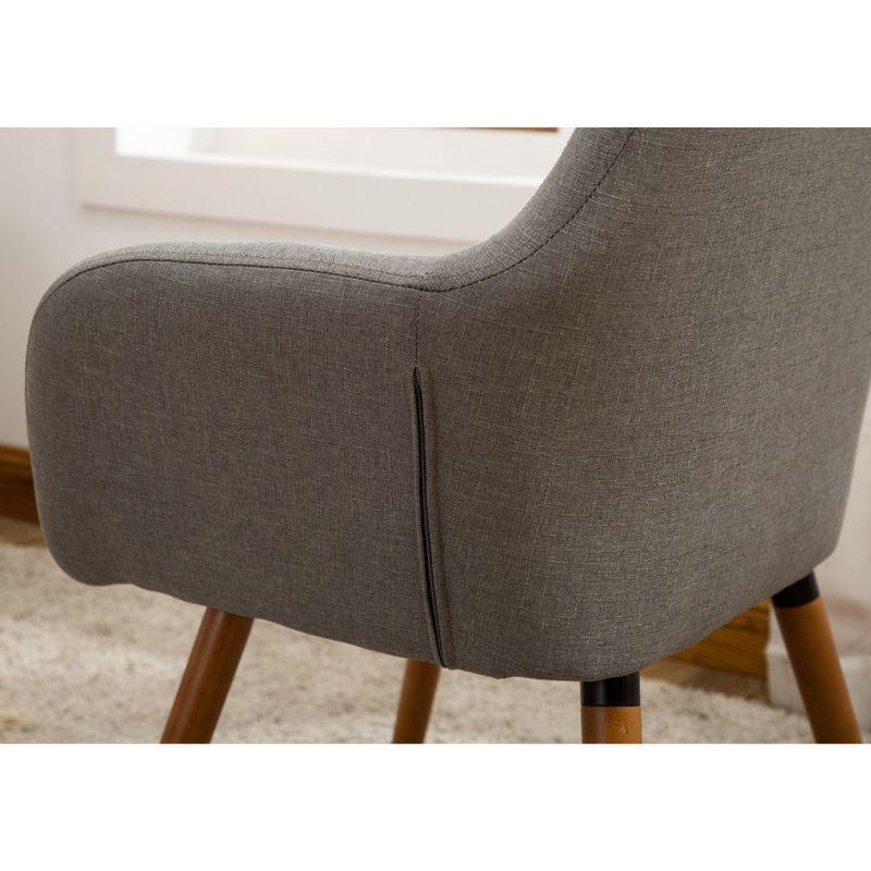 Roundhill Furniture Tuchico Contemporary Fabric Accent Chair, Gray