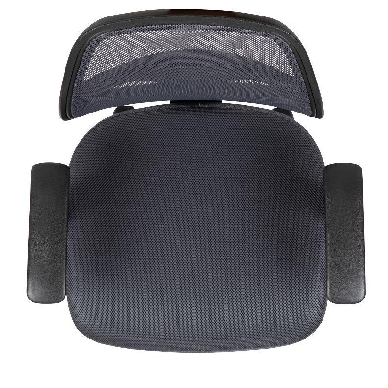Mid-Back Mesh Swivel Ergonomic Task Office Chair - Arms