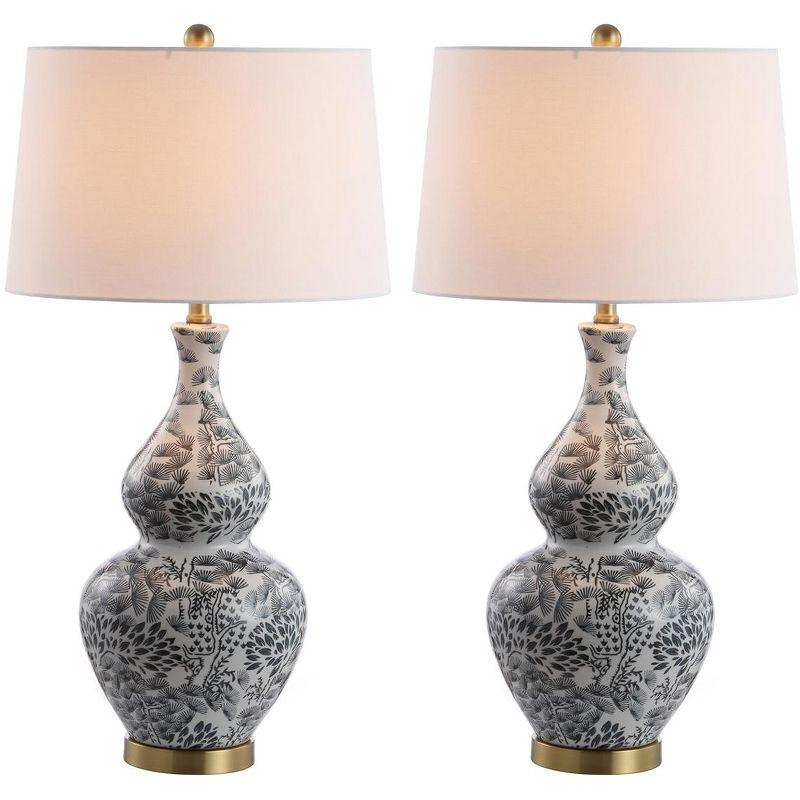 Alder Table Lamp (Set of 2) - Black/White - Safavieh.