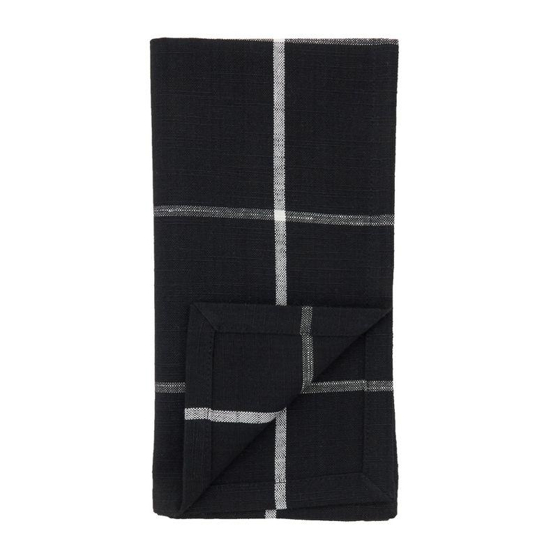 Saro Lifestyle Simple Plaid Table Napkins (Set of 4)