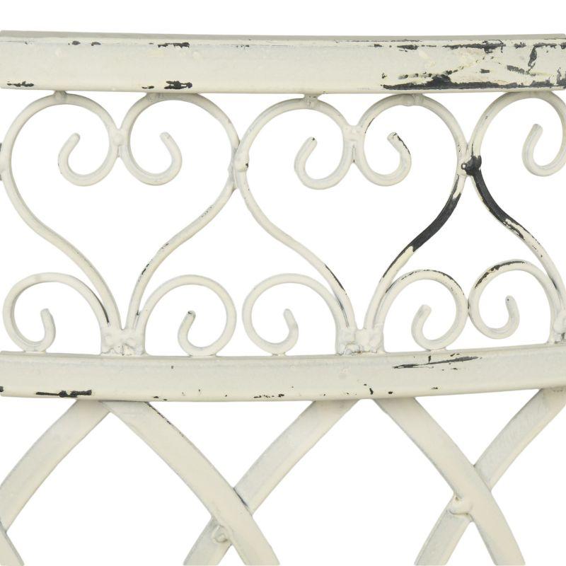 Lara Kissing Bench - Outdoor - PAT5005 - Antique White - Safavieh