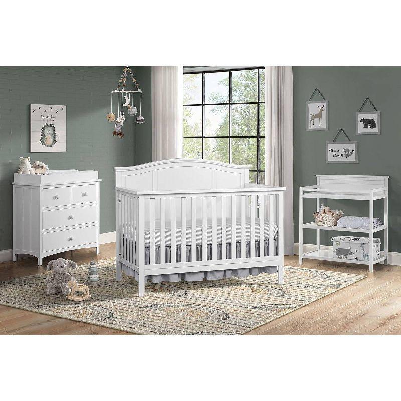 Snow White Solid Wood 4-in-1 Convertible Crib