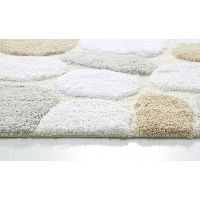 2pc 32"x20" Pebbles Bath Rug Set Spa Light Beige - Chesapeake Merchandising: Cotton Tufted Bathroom Mats, Machine Washable