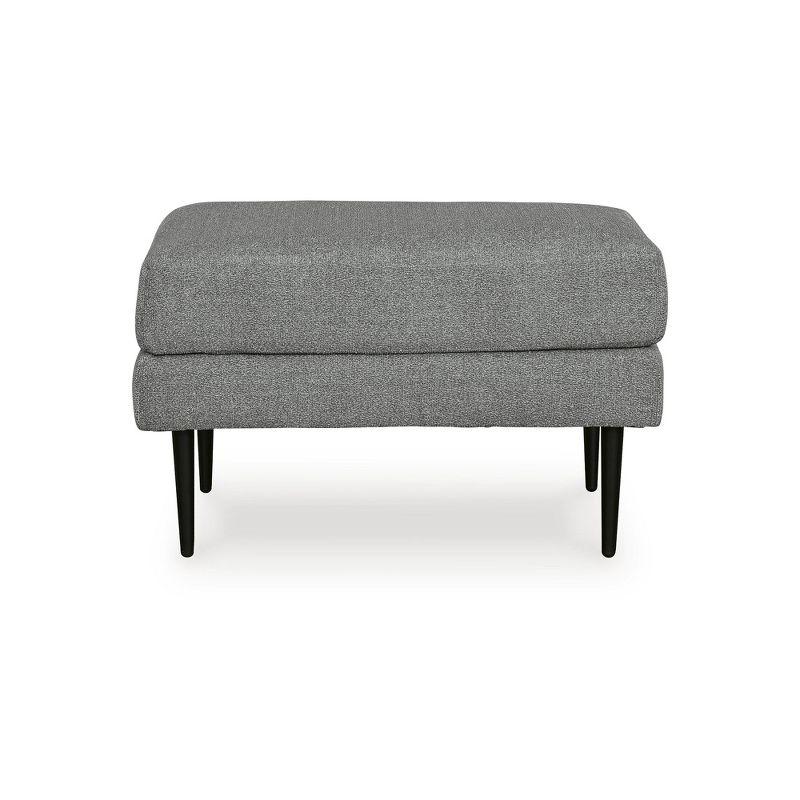 Signature Design by Ashley Contemporary Hazela Ottoman Chenille Charcoal