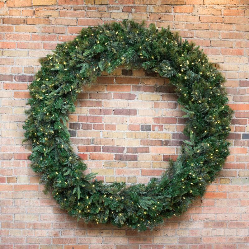 Cashmere Pine LED-Lit Festive Outdoor Wreath - 39"x15"