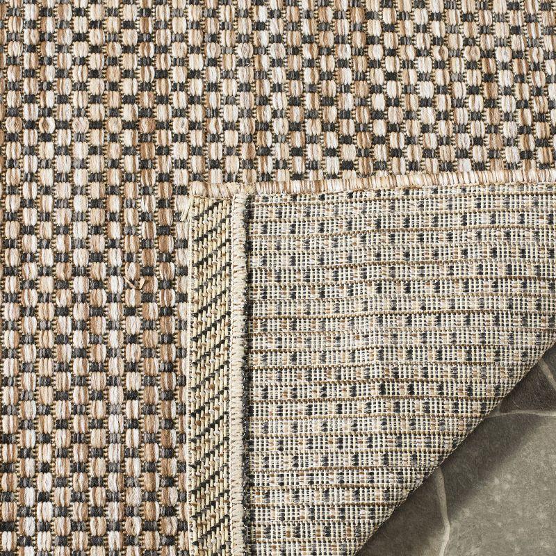 Courtyard CY8521 Power Loomed Indoor/Outdoor Area Rug - Natural/Black - 4'x5'7" - Safavieh..