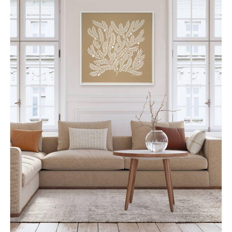 30" x 30" Sylvie Tan White Tree of Life Framed Canvas by Cat Coquillette - Kate & Laurel All Things Decor