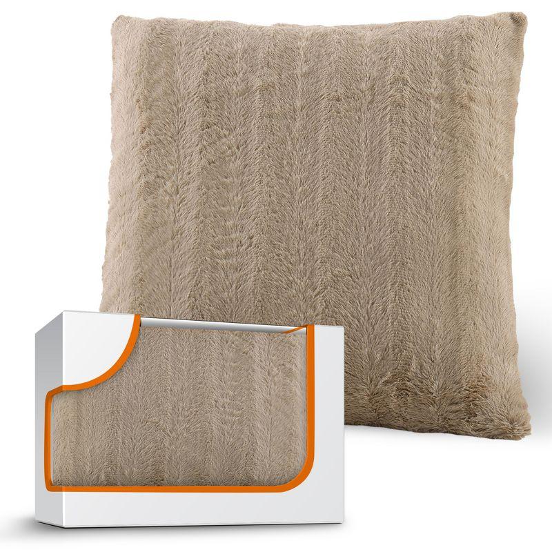 Cheer Collection Faux Fur Pillow Cover