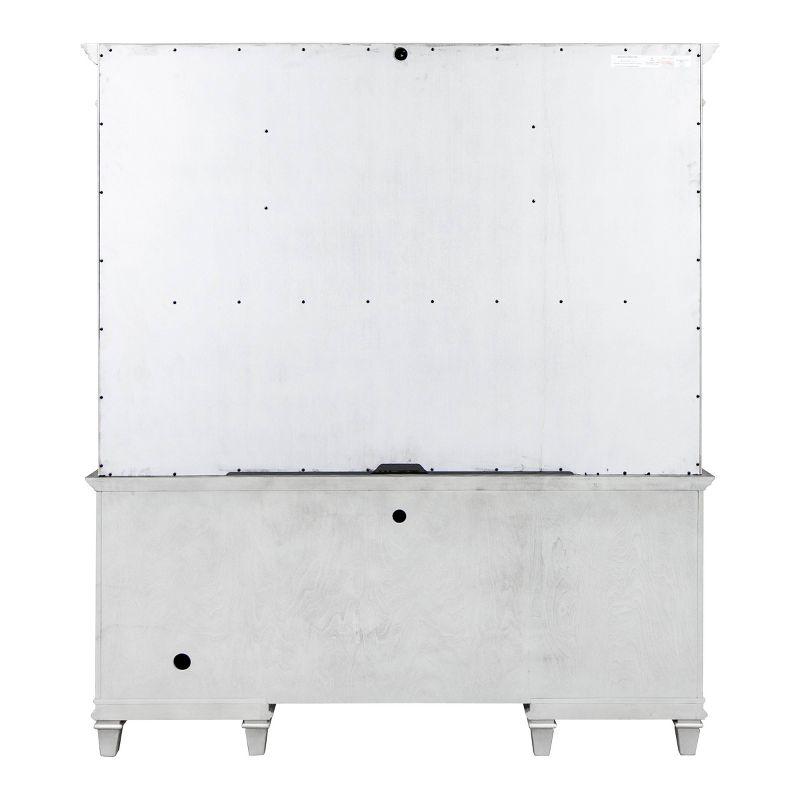 Hartford Hutch White - Martin Furniture: Vintage Finish, No Assembly, Office Hutch Tops