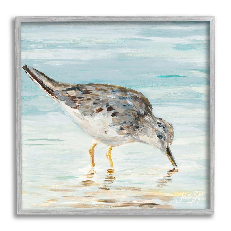 Stupell Industries Sandpiper Hunting on Beach Coast Shallow Nautical Waters Graphic Art
