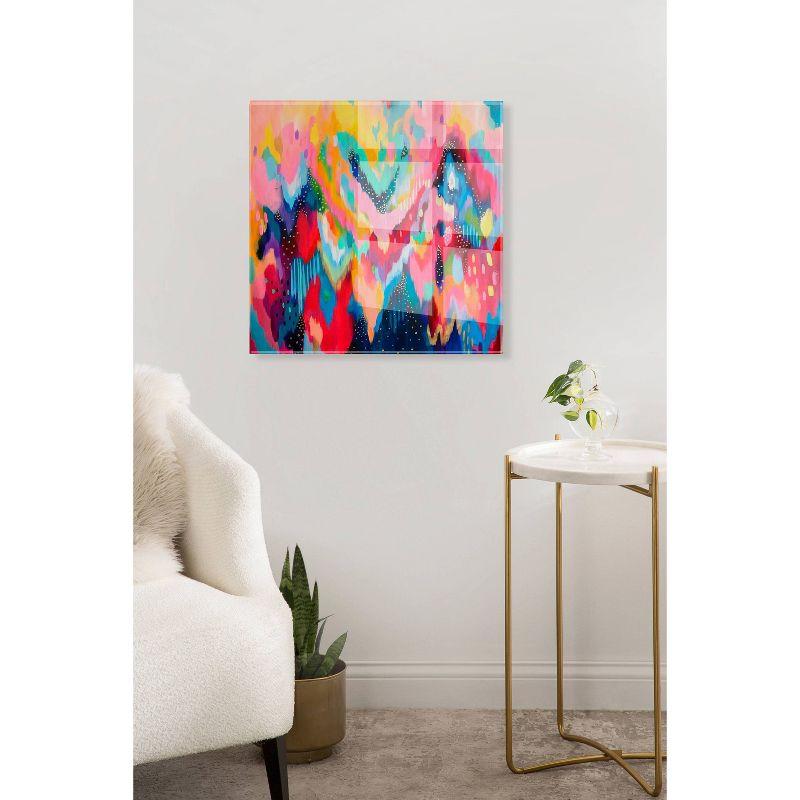 Colorful Abstract Brushstroke Acrylic Wall Art, 27" x 27"