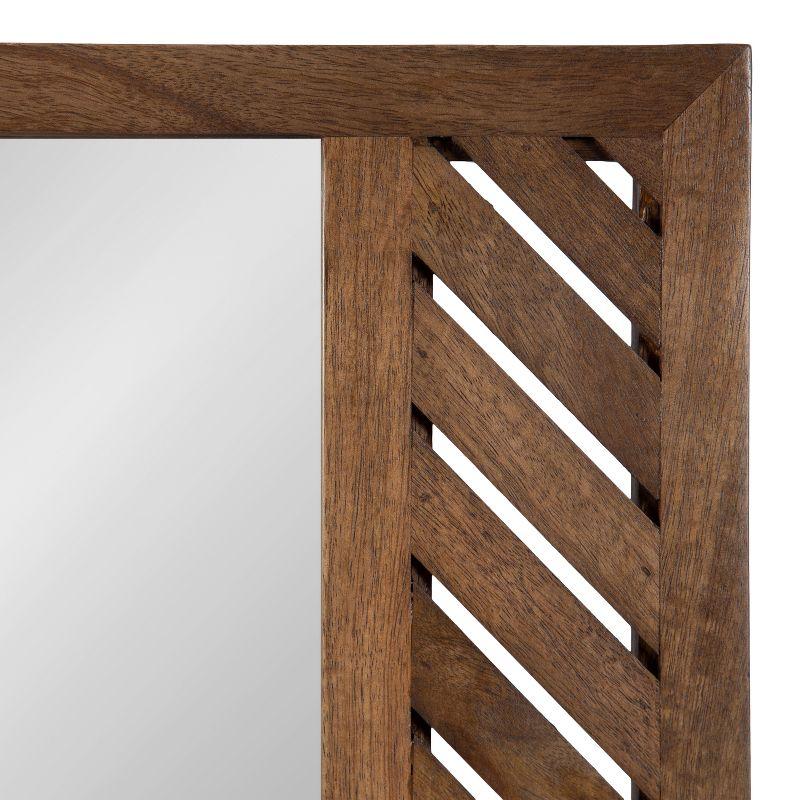 Kate & Laurel All Things Decor 24"x36" Mezzeta Wood Rectangle Wall Mirror Brown