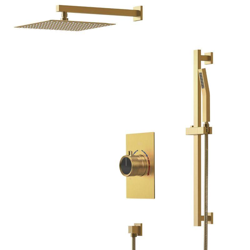 RainfallCascade 10" Pressure Balanced Slide BarShower System with Rough-In Valve