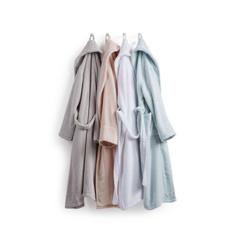 Cotton Terry Cloth Mid-Calf Bathrobe with Pockets