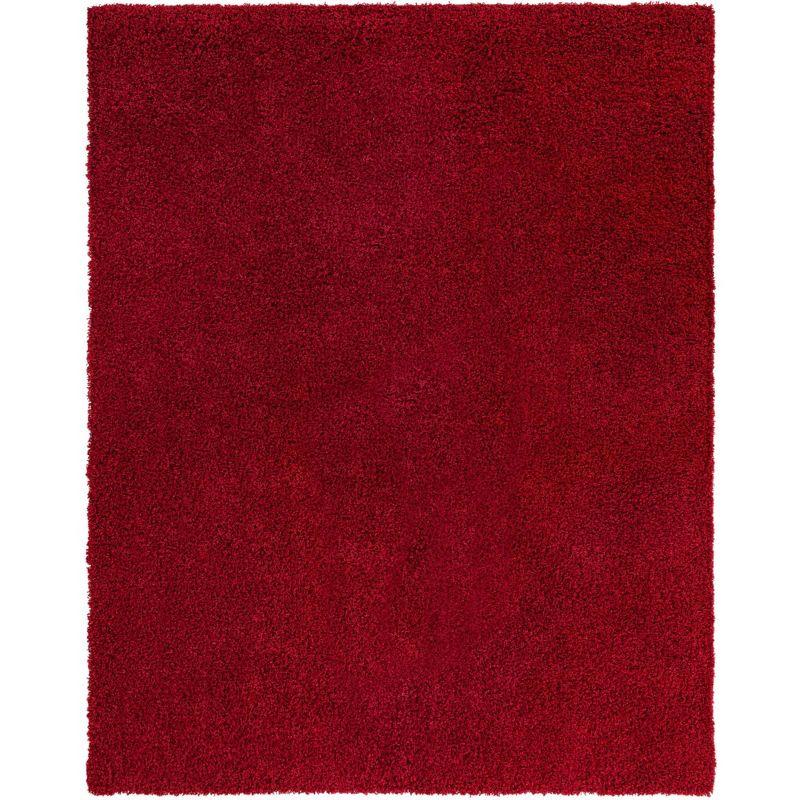 Cherry Red Shaggy Comfort 8' x 10' Kids' Play Area Rug