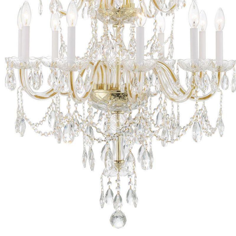 Crystorama Lighting Traditional Crystal 15 - Light Chandelier in  Polished Brass