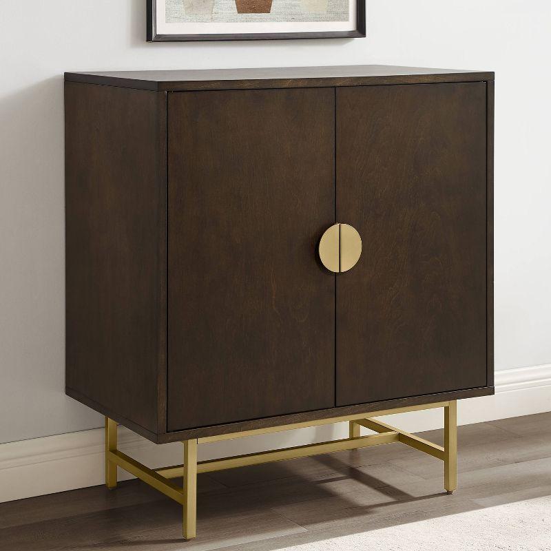 Blair Bar Cabinet Dark Brown/Gold - Crosley