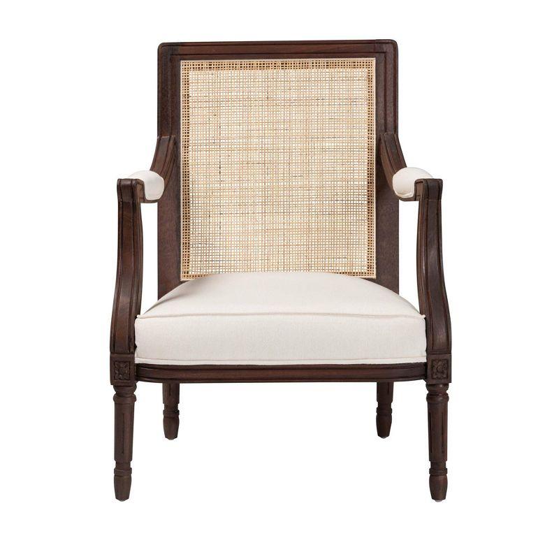 bali & pari Garridan Fabric and Wood Accent Chair