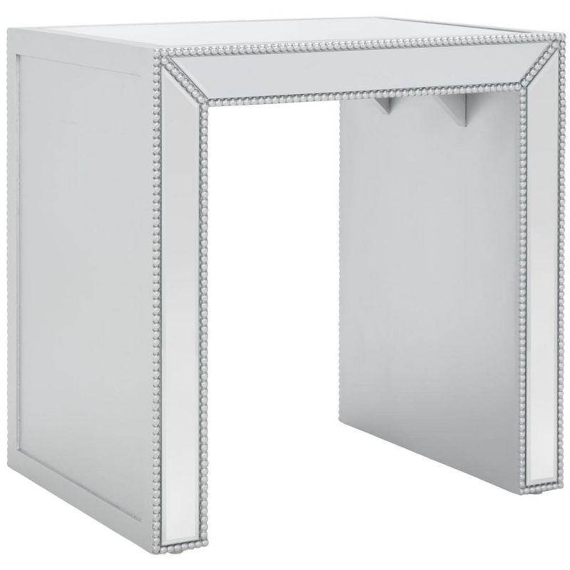 Laken Mirrored Accent Table - Silver/Mirror - Safavieh