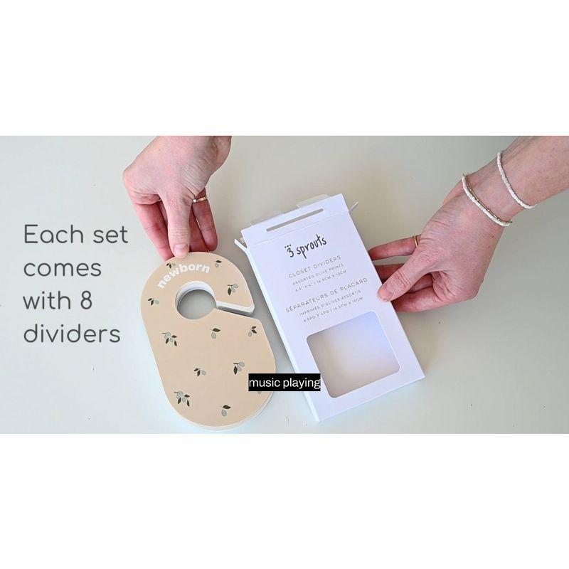 3 Sprouts 3 Sprouts Baby Closet Dividers (Newborn To 24 Months) – Pack Of 8 - Checkerboard