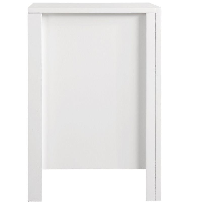 Passion Furniture Burlington 2-Drawer White Nightstand (25 in. H x 22 in. W x 17 in. D)