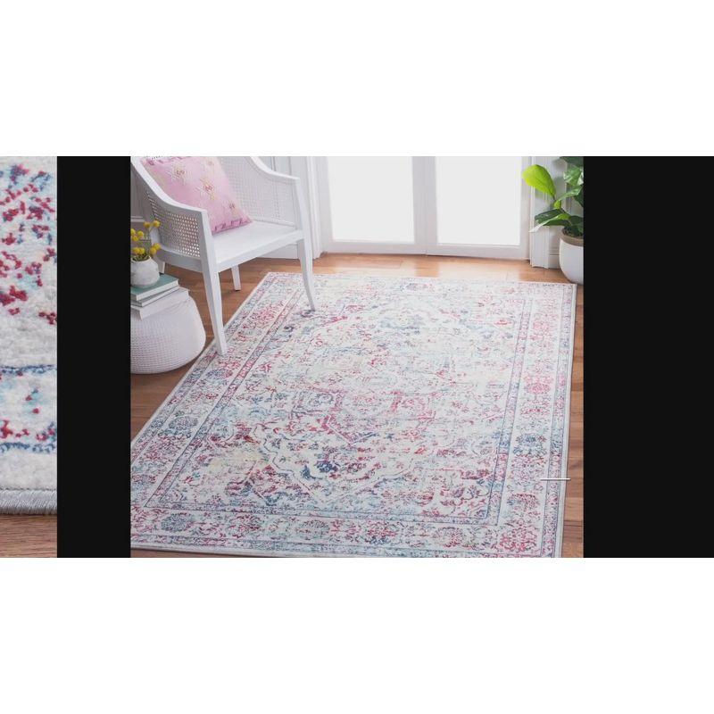 Brentwood BNT832 Power Loomed Indoor Accent Rug - Red/Ivory - 3'x5' - Safavieh