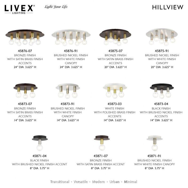 Livex Lighting Hillview 1 - Light Flush Mount in  Bronze