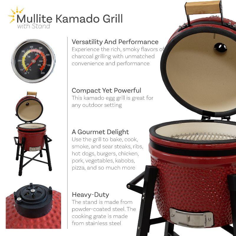 Mullite Kamado Grill with Stand