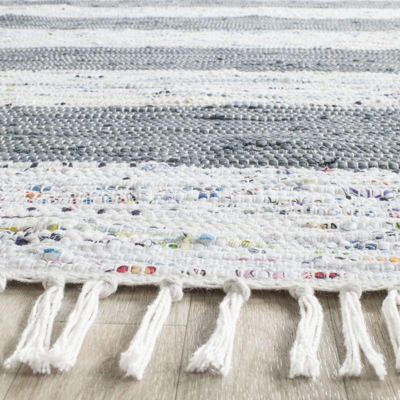 Coastal Charm Off-White Cotton 10' x 14' Hand Woven Area Rug