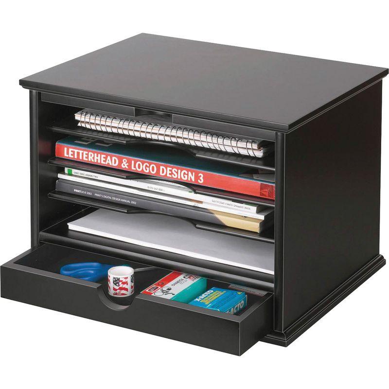 Victor Midnight Black Desktop Organizer