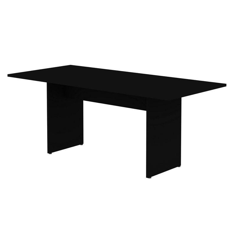 67.91" Black Reclaimed Wood Rectangular Dining Table