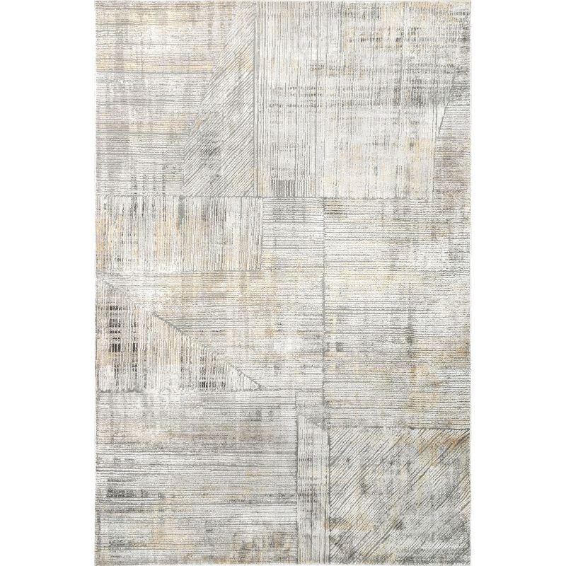 Nuloom Helene Abstract 5x8 Indoor Area Rug for Living Room Bedroom Dining Room Kitchen, Beige/Ivory
