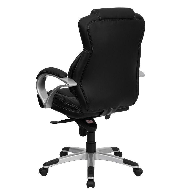 Flash Furniture Hawkins High Back Black LeatherSoft Contemporary Executive Swivel Ergonomic Office Chair