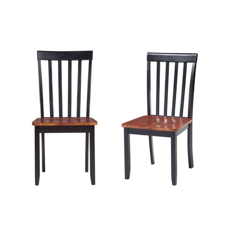 Bloomington Dining Chairs Black And Cherry (Set Of 2) - Boraam: Rubberwood, Comfort Backrest, 250lbs Capacity