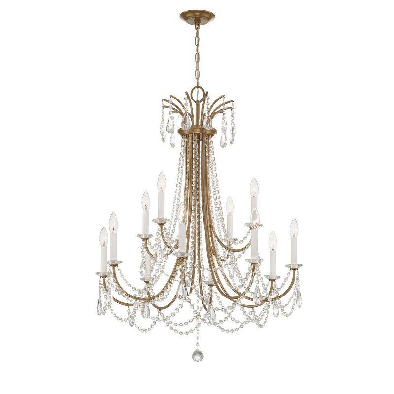 Crystorama Lighting Karrington 12 - Light Chandelier in  Aged Brass