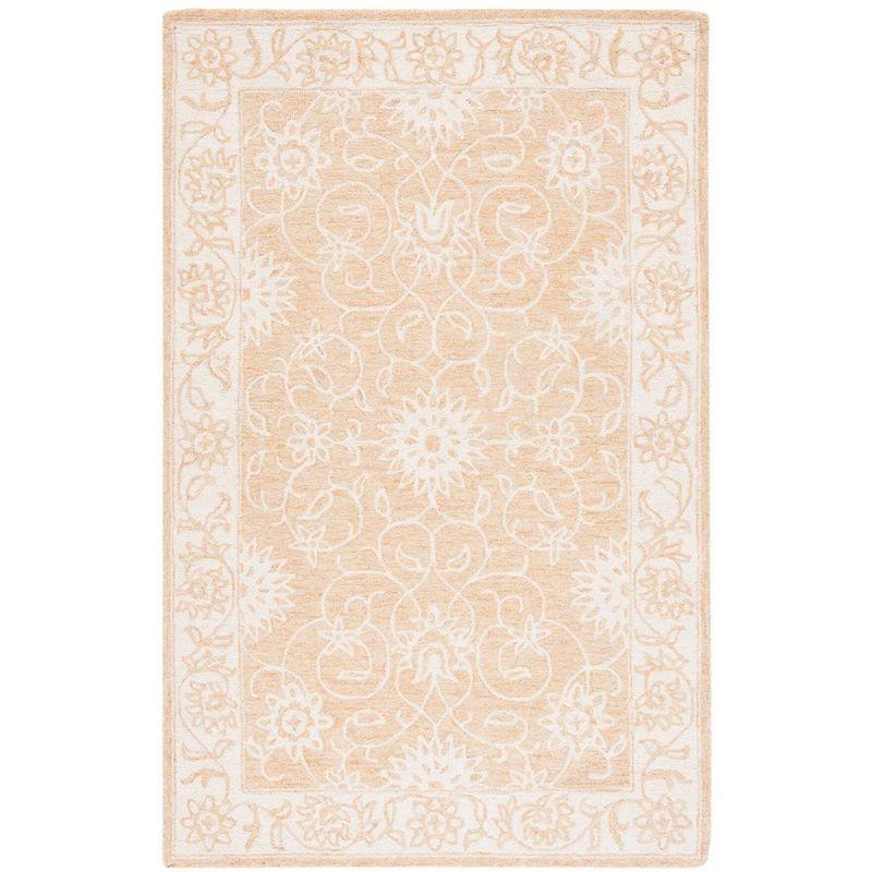 Jardin JAR601 Hand Tufted Accent Rug - Yellow/Ivory - 3'x5' - Safavieh