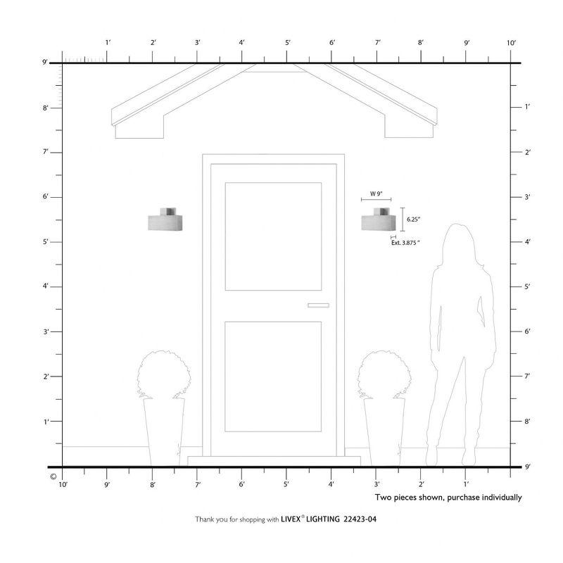 Livex Lighting Lynx 1 - Light Wall Light in  Black