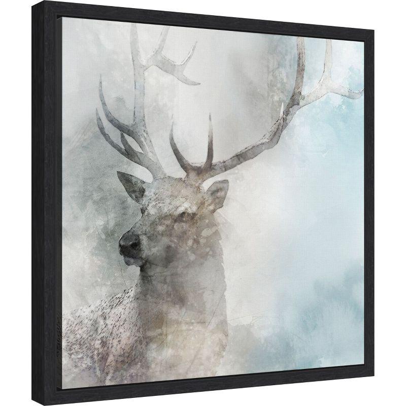 Amanti Art Stag Gaze II by Ken Roko Canvas Wall Art Print Framed 16 x 16-in.