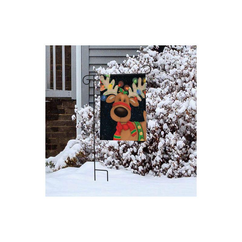 Briarwood Lane Garden Flag 18x12.5 For Outdoor Reindeer in Lights Christmas Garden Flag Flag For Christmas Garden Flag Flags For Outside