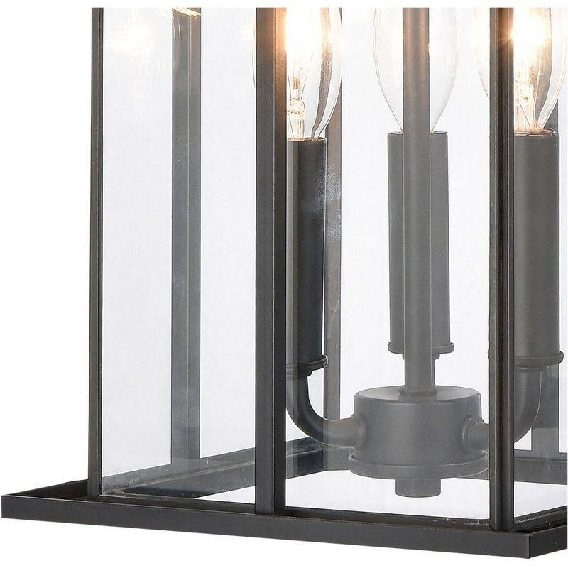 Elk Home Oak Park 3 - Light Pendant in  Matte Black