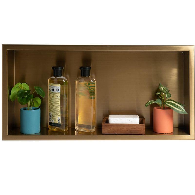 Adhesive Stainless Steel Shower Shelf