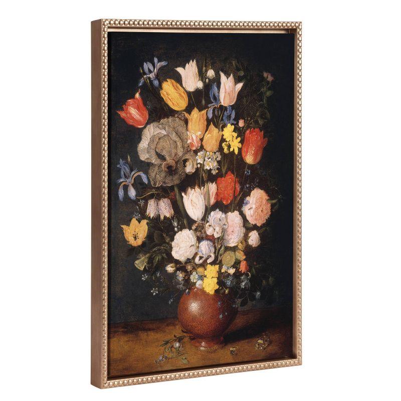 Gold Framed Floral Bouquet Canvas Print 18" x 24"