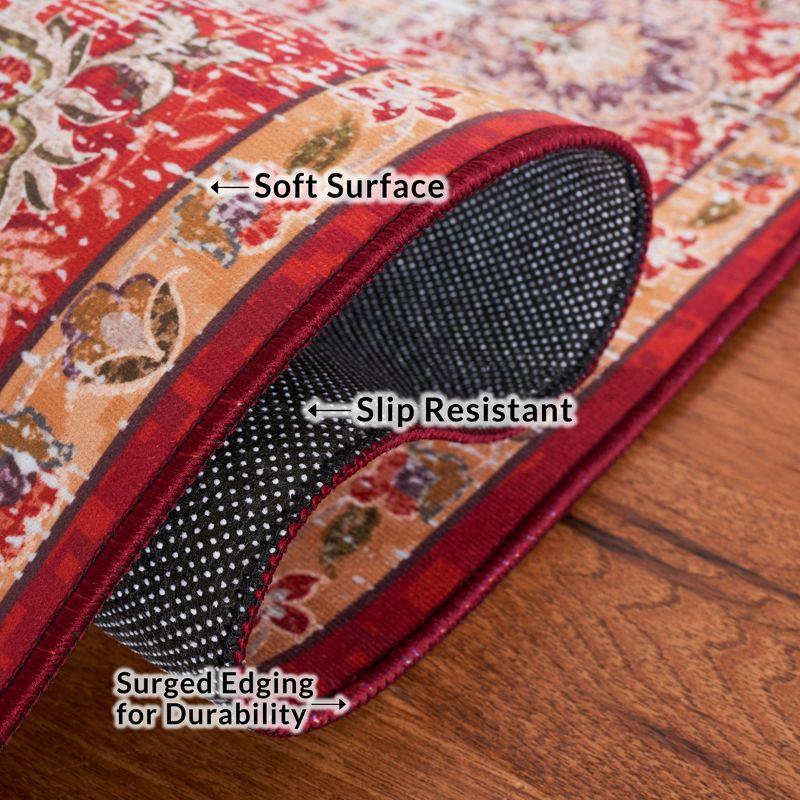 Tucson TSN131 Power Loomed Machine Washable Area Rug - Rust/Gold - 3'x5' - Safavieh.